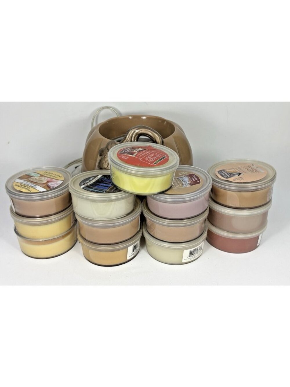 Yankee Candle Ceramic Pumpkin Wax Warmer Scenterpiece Warmer + 13 Easy Melt Cups